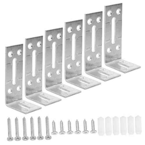 GALPADA 6 Stück Teiliges Verstellbare Edelstahl Winkel Regalhalterungen Schwerlast Winkelträger mit Montageschrauben für Stabile Ablagen und Möbel Rostfrei GALPADA 6 Stück Teiliges Verstellbare Edelstahl Winkel Regalhalterungen Schwerlast Winkelträger mit Montageschrauben für Stabile Ablagen und Möbel Rostfrei von GALPADA