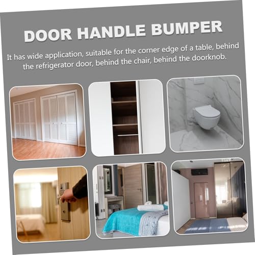 GALPADA 6 Stück Türstopper Selbstklebend Teiliges mit Fu aus Flexiblem PVC Türgriff und Wandpuffer für Effektiven Schutz und Geräuschreduzierung Einfache ohne Bohren Rot von GALPADA