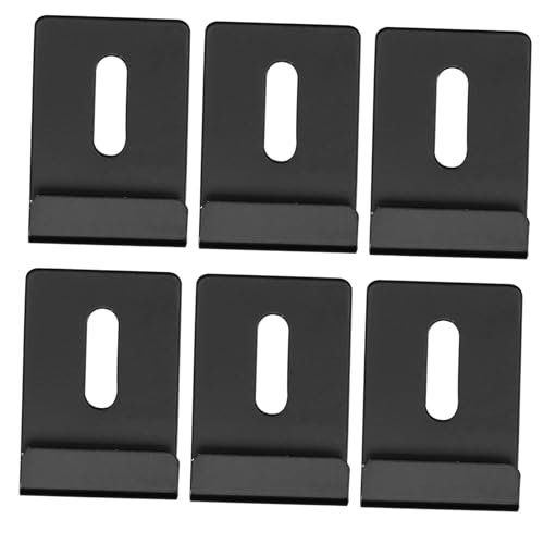 GALPADA 6 Stück Wandmontierte Spiegelglas Clips für Rahmenlose Spiegel Starke Halterung für Badezimmer Wohnräume Langlebige Glasbeschläge von GALPADA