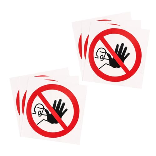 GALPADA Warnaufkleber Zutritt Verboten Warnschild für und Außen Witterungsbeständig Selbstklebend 6 Stück Auffälliges Design von GALPADA