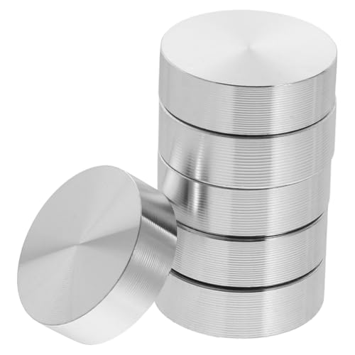 GALPADA 6Stücke Runde Aluminiumscheibe Glasplatten Adapter für Couchtische Esstische und Schreibtische um Tischbeine Tops Beine zu Verwandeln von GALPADA