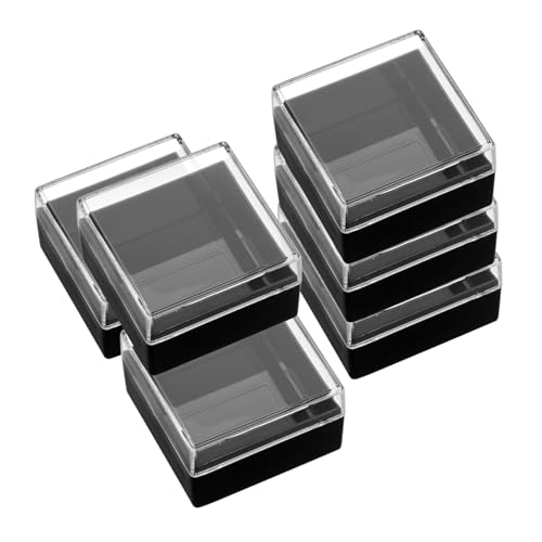 GALPADA 6Stücke Transparente Mineralproben Boxen Vitrine für Mineralien und Sturz und Abriebfest zur Aufbewahrung und Präsentation von GALPADA