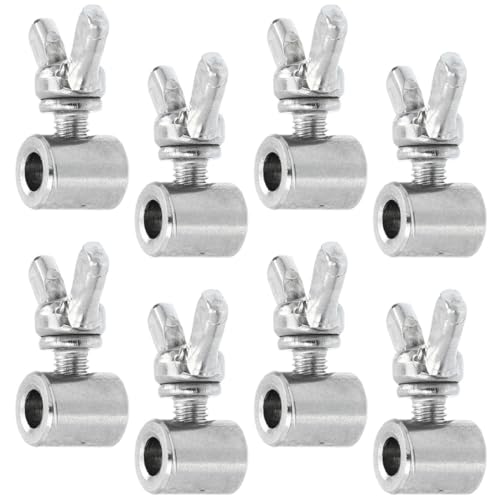 GALPADA 8 Stück Drahtseilklemmen Verstellbare Klemmen für Stahlseil Robust für Outdoor Anwendungen für Banner Rigging und von GALPADA