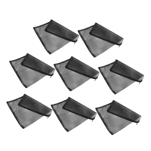 GALPADA 8 Stück Filterbeutel für Aquarien kleine Netztaschen Netzfilterbeutel feinmaschige Filtertüten Reißverschlussfiltertasche Netzbeutel für Aquarien feine Netzbeutel Polyester Schwarz von GALPADA