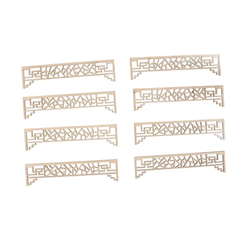 GALPADA 8 Stück Miniatur Holzbildschirm Modell Teilig Traditioneller Stil Sandtisch Dekoration Deko Tisch Zubehör für Architektur Sandspielzeug von GALPADA