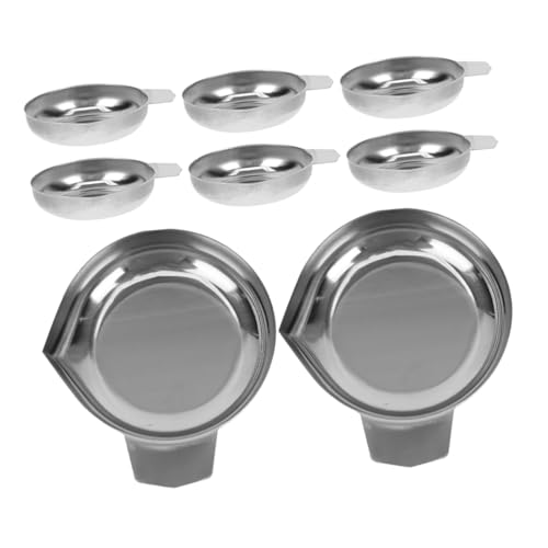 GALPADA 8 Stück Teiliges Edelstahl-waagenzubehör mit Ergonomischem Griff und Ausgießer Präzise Waagschalen für Schmuck Feinstoffe Flüssigkeiten Robustes Digitales Wiegeschiff für Labor und von GALPADA