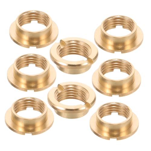 GALPADA 8 Stück Teiliges Quarzuhrwerk Muttern Rundkopf Stabile Verbindung für DIY Uhrenreparatur Kompatibel mit Quarzuhrwerk Goldfarbene Uhrwerk Ersatzteile für Wanduhr von GALPADA