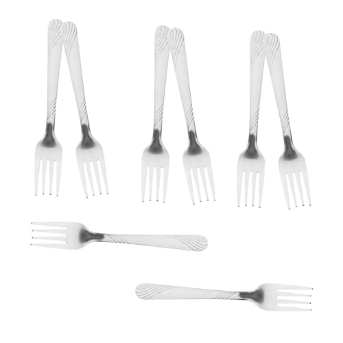 GALPADA 8 Stück Teiliges Set Wiederverwendbare Edelstahlgabeln für Steak und Dinnerware Hochwertige Besteck für Restaurant und Zuhause Ergonomisch Gestaltet Spülmaschinenfest für Familien von GALPADA