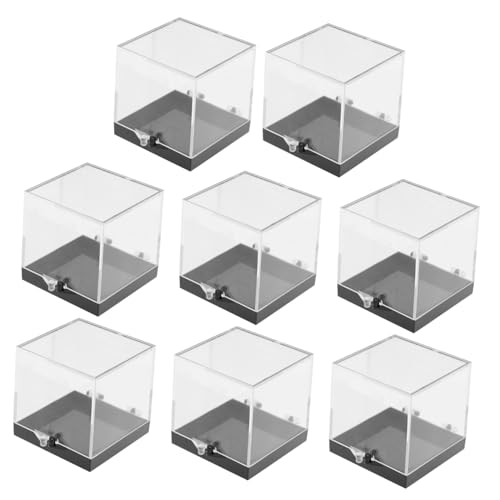 GALPADA 8 Stück Teiliges Transparente Quadratische Aufbewahrungsboxen aus Kunststoff Robuste Wasserfeste Mineralien spezimen behälter mit Glatter Oberfläche und Dekorativem Design für GALPADA 8 Stück Teiliges Transparente Quadratische Aufbewahrungsboxen aus Kunststoff Robuste Wasserfeste Mineralien spezimen behälter mit Glatter Oberfläche und Dekorativem Design für von GALPADA