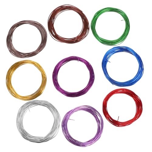 GALPADA 9Roll Bonsai-draht pro Flexibler Wetterfester Anodisierter Aluminiumdraht in Farben für Gartenkunst Bonsai-formung Langlebiges Draht-kit für Anfänger und Profis von GALPADA