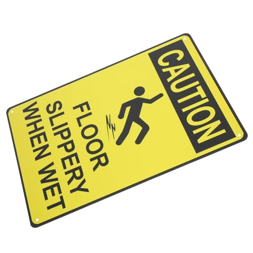 GALPADA Achtung Schild Rutschiger Boden Warnschild für und Außeneinsatz Robustes Material Runde Ecken Auffälliges Design Geeignet für Straßen und Gewerbe von GALPADA