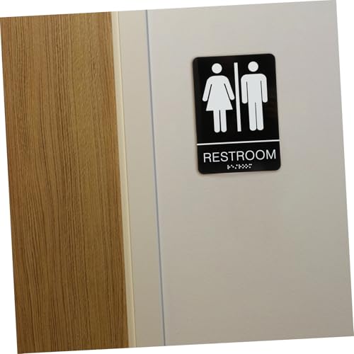 GALPADA Acryl Selbstklebendes Wc schild Unisex Toilettenschild für Restaurant Badezimmer Tür Dekoration Innen Außen Leicht Anzubringen und Reinigungsfreundlich von GALPADA
