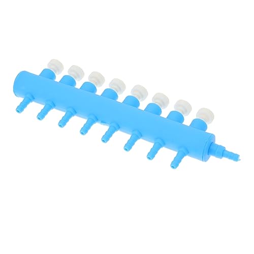 GALPADA Aquarium Verteiler Fach Splitter mit Einstellbarer Luftzufuhr Leichtes Sauerstoffpumpe Zubehör für Fischbecken und Teich Manuelle Steuerung Luftmenge Kompaktes Design von GALPADA