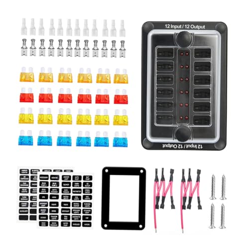 GALPADA Ausgangs Auto Sicherungsblock Fused Distribution Box Teiligem Atc Atc Sicherungshalter Inklusive Ersatzsicherungen und Beschriftungsaufklebern Einfache Montage mit GALPADA Ausgangs Auto Sicherungsblock Fused Distribution Box Teiligem Atc Atc Sicherungshalter Inklusive Ersatzsicherungen und Beschriftungsaufklebern Einfache Montage mit von GALPADA