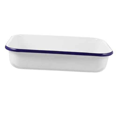 GALPADA Backgeschirr länglich kleines Backblech Aluminium Backschale Backschalen Brotpfanne kochplatte kochgeschirr baking dish pfannkuchen Brotformen zum Backen Backwarenpfannen Emaille von GALPADA