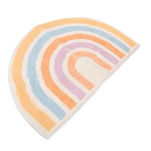 GALPADA Badezimmermatte Regenbogen rutschfeste Saugfähige Fußmatte für Eingangsbereich Pflegeleicht mit Buntem Cartoon Design für Wohnen von GALPADA