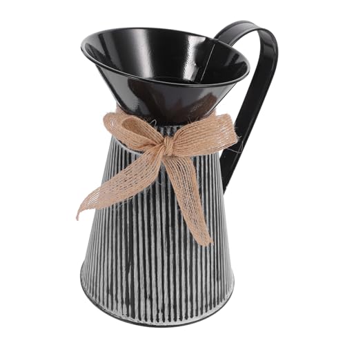 GALPADA Blumeneimer Metallvase Dekorativ Für Künstliche Und Frische Blumen Pflanzeneimer Tischdeko Garten Topf von GALPADA