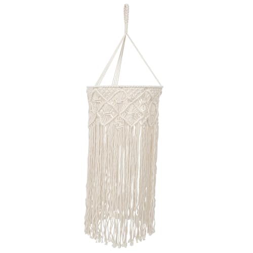 GALPADA Boho Lampenschirm Decke Woven Lampenschirm Baumwollseil Leicht Hängend Wohnzimmer Schlafzimmer Dekorationslampenabdeckung von GALPADA
