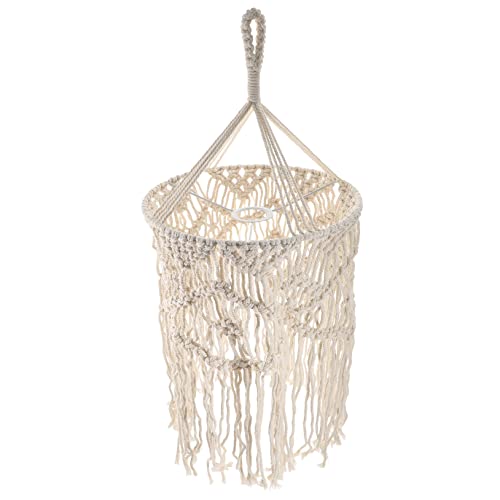 GALPADA Boho Lampenschirm aus Handgewebtem Baumwollseil Makramee Deckenlampe Lampenschirm mit Quasten für Wohnzimmer Schlafzimmer Esszimmer Weiches Licht Stilvolle Deckenlampe GALPADA Boho Lampenschirm aus Handgewebtem Baumwollseil Makramee Deckenlampe Lampenschirm mit Quasten für Wohnzimmer Schlafzimmer Esszimmer Weiches Licht Stilvolle Deckenlampe von GALPADA