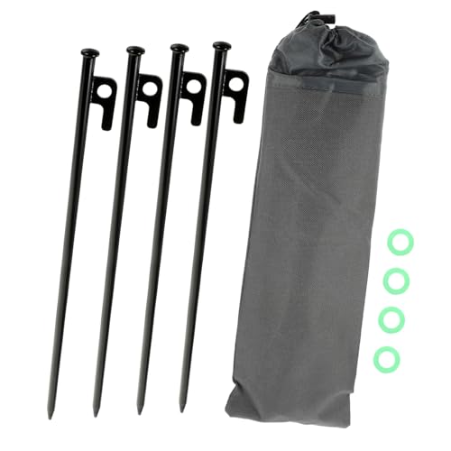 GALPADA Camping Heringe Teilig Metall Zeltheringe mit Reflektierendem Ring Stabiles Zeltnagel für Outdoor Zelte Markisen Pavillons Windresistent Passend für Gras EIS und Boden von GALPADA