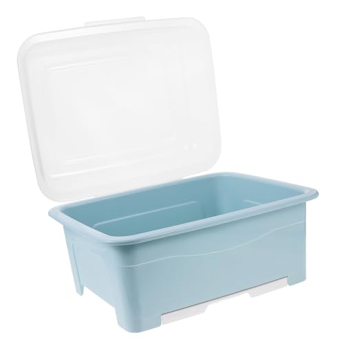 GALPADA Cutlery Box mit Deckel und Abtropfschale Großer Küchen Organizer für Essstäbchen Geschirr Besteck Bpa frei Transparenter Aufbewahrungsbehälter für Haushaltsutensilien Einfach zu von GALPADA