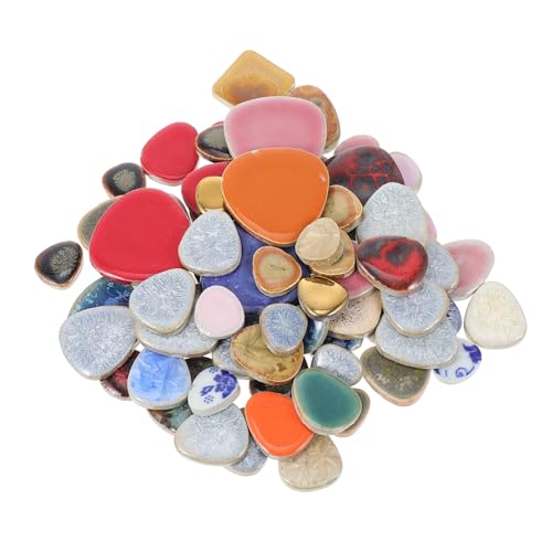 GALPADA DIY Mosaikfliesen aus Robusten Glasierten Keramik in Unregelmäßiger Form Vielseitig für Bastelprojekte und Wohnkultur Farbenfroh und Leicht zu Reinigen von GALPADA
