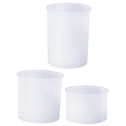 GALPADA DIY Silikonform Teilig Große Mittlere Kleine Zylinder Epoxidharz Formen für Kerzen Blumentöpfe Stifthalter Duftkerzen und Kreative Dekorationen von GALPADA