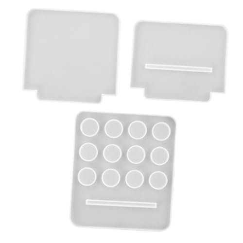 GALPADA DIY Silikonform für Kristall Epoxidharz Flaschenregal mit Löchern Flexible Transparente Gießform für Ätherische Öl Flaschenhalter Teiliges für Heimwerker von GALPADA