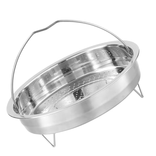 GALPADA Dampfstich mit Ständer Sieb Korb abnehmbar Dampfend für Dampferhalter Dampfkörbchen Gemüsedampfer Dampfgarer zum Kochen Dampfschale Dampfkörbe zum Kochen Rostfreier Stahl Silber von GALPADA