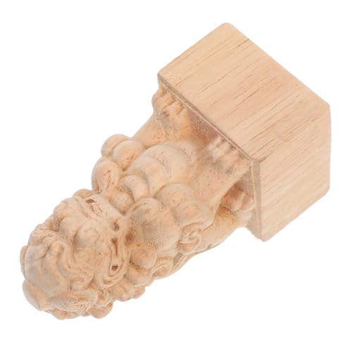 GALPADA Dekorativer Holz Lampenschirmhalter mit Römischer Brückenoptik Handgeschnitztes Möbelholz Innenraum Holzverzierung Klassisches Design Filigrane Schnitzkunst von GALPADA