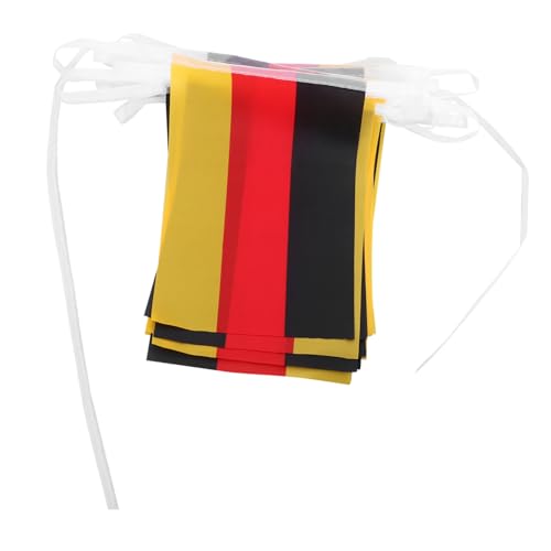 GALPADA Deutschland Wimpelkette Polyester Wetterfeste Mini Flaggen Girlande für Party Dekoration Innen Außen Bunte Deutschlandflaggen Banner für Garten Terrasse Fenster Bar von GALPADA