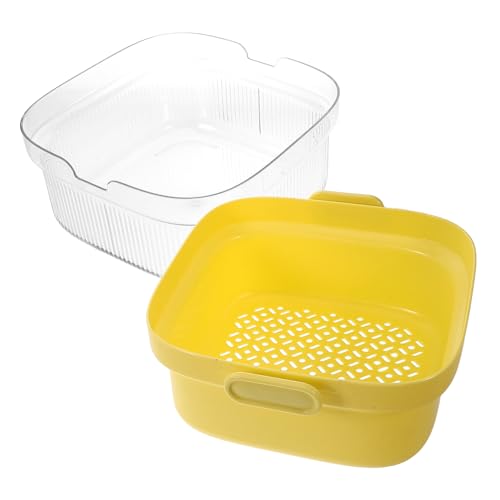 GALPADA Doppellagiger Abtropfkorb für Obst und Gemüse Bruchfest Robustes Material Vielseitig Einsetzbar für Küche und Camping Praktischer Spülbecken Abtropfer mit Elegantem Design Einfach GALPADA Doppellagiger Abtropfkorb für Obst und Gemüse Bruchfest Robustes Material Vielseitig Einsetzbar für Küche und Camping Praktischer Spülbecken Abtropfer mit Elegantem Design Einfach von GALPADA