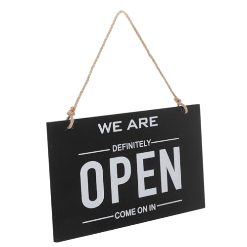 GALPADA Doppelseitiges Open Closed Schild aus Schwarzem Wetterfest Einfach Aufzuhängen Vielseitig für Geschäftstüren Restaurants Büros und Hauseingänge Geeignet Langlebig und Dekorativ von GALPADA
