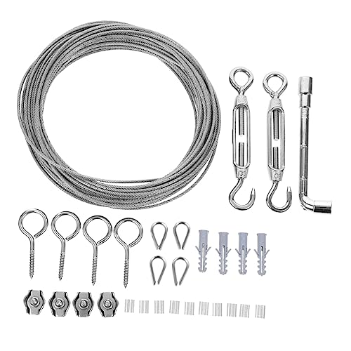 GALPADA Drahtseil Spanner aus Stahl mit Verstellbarem Spannmechanismus Robustem Stahlseil für Outdoor Beleuchtung Einfach zu Montieren Hohe Bruchfestigkeit Vielseitig Einsetzbar GALPADA Drahtseil Spanner aus Stahl mit Verstellbarem Spannmechanismus Robustem Stahlseil für Outdoor Beleuchtung Einfach zu Montieren Hohe Bruchfestigkeit Vielseitig Einsetzbar von GALPADA