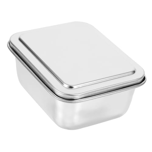 GALPADA Eckige Backform mit Deckel Dickwandig Vielseitig als Tiramisu Form Backblech und Dampfgarer Leicht zu Reinigen Langlebig und Sicher für Backen und Servieren von GALPADA
