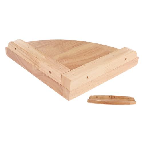 GALPADA Wand-eckregal Aus Weißem Eichenholz Schwebendes Fanförmiges Regal Für Wohnzimmer Schlafzimmer Küche Und Büro Praktische wasserdichte Aufbewahrungslösung von GALPADA