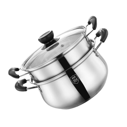 GALPADA Edelstahl Dampfgarer Topf mit Doppelgriffen Hitzebeständig und Rutschfest für Suppe und Nudelgerichte Praktischer Küchenhelfer mit Dampfeinsatz GALPADA Edelstahl Dampfgarer Topf mit Doppelgriffen Hitzebeständig und Rutschfest für Suppe und Nudelgerichte Praktischer Küchenhelfer mit Dampfeinsatz von GALPADA