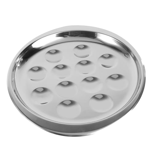 GALPADA Edelstahl Escargot Teller mit Fächern Snail Baking Dish Rostfrei Spülmaschinen und Ofenfest Servierteller für Restaurant und Zuhause Stilvolles Schnecken Serviergeschirr von GALPADA