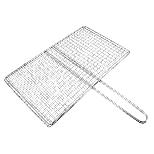 GALPADA Edelstahl Fischgrillkorb mit Griff Robustes Grillzubehör für Outdoor Bbq Camping und Picknick Vielseitiger Grillkorb zum Wenden von Fisch Gemüse und Fleisch Dickes Grillnetz GALPADA Edelstahl Fischgrillkorb mit Griff Robustes Grillzubehör für Outdoor Bbq Camping und Picknick Vielseitiger Grillkorb zum Wenden von Fisch Gemüse und Fleisch Dickes Grillnetz von GALPADA