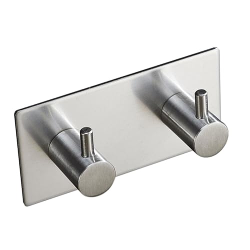 GALPADA Edelstahl Haken Selbstklebend Rostfrei Rutschfest Starker Halt Wandmontierter Handtuch Mantelhaken für Bad Küche Wohnzimmer von GALPADA
