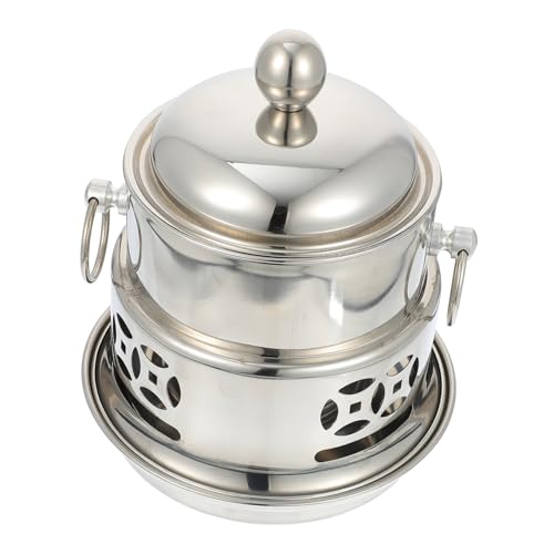 GALPADA Edelstahl Hot Pot mit Tragbarem Alkoholkocher und Abnehmbarem Deckel Kompakt und Leicht für Outdoor Camping Praktisches Kochgeschirr mit Langlebiger Verarbeitung Einfach zu GALPADA Edelstahl Hot Pot mit Tragbarem Alkoholkocher und Abnehmbarem Deckel Kompakt und Leicht für Outdoor Camping Praktisches Kochgeschirr mit Langlebiger Verarbeitung Einfach zu von GALPADA