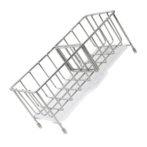 GALPADA Edelstahl Küchen Schwammhalter Abtropfgestell Multifunktional Spülbecken Organizer Praktischer Spültuchhalter für Haushalt und Reinigung Zubehör von GALPADA