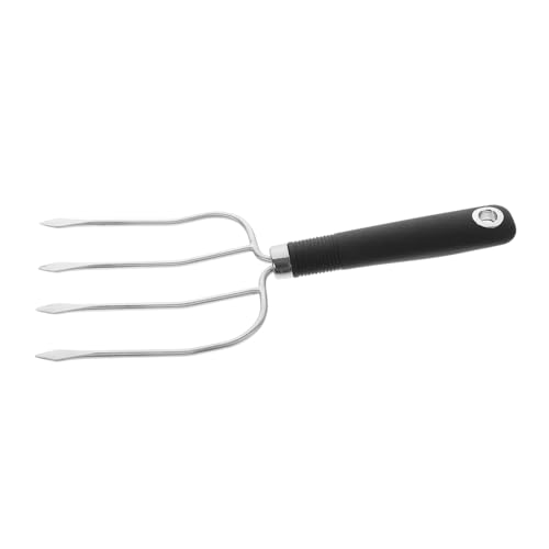 GALPADA Edelstahl Truthahn Gabel mit Vier Spitzen Verstärkte Grillgabel für Braten und Fleisch Stabiles Gleichmäßiges Balancieren Hitzebeständig Aufhängeöffnung zum Servieren und Kochen von GALPADA