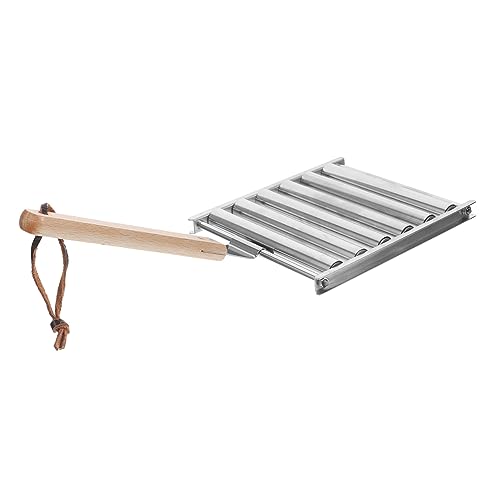 GALPADA Edelstahl Wurstroller Für Grill Tragbarer Grillrost Für Camping Und Outdoor Faltbares Grillgestell Mit Holzgriff BBQ Zubehör Einfach Zu Reinigen Und Spülmaschinenfest GALPADA Edelstahl Wurstroller Für Grill Tragbarer Grillrost Für Camping Und Outdoor Faltbares Grillgestell Mit Holzgriff BBQ Zubehör Einfach Zu Reinigen Und Spülmaschinenfest von GALPADA
