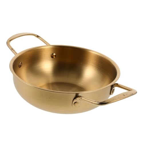 GALPADA Edelstahltopf Für Küche Und Suppen Haushalts-nudelkochtopf Ramentopf Aus Hochwertigem Material Küchen-suppentopf Mit Sicherem Griffdesign Goldfarben von GALPADA