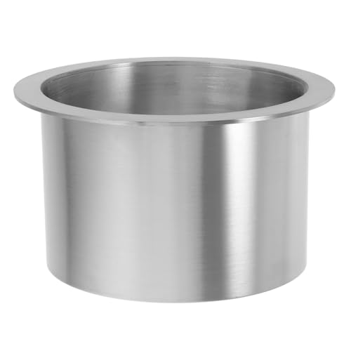 GALPADA Eingelassener Runder Edelstahl Mülleimer Deckel für Arbeitsplatte Platzsparend Verborgen Sauberer Desktop Abfallbehälter mit Eleganter Optik Geeignet für Küche und Büro von GALPADA