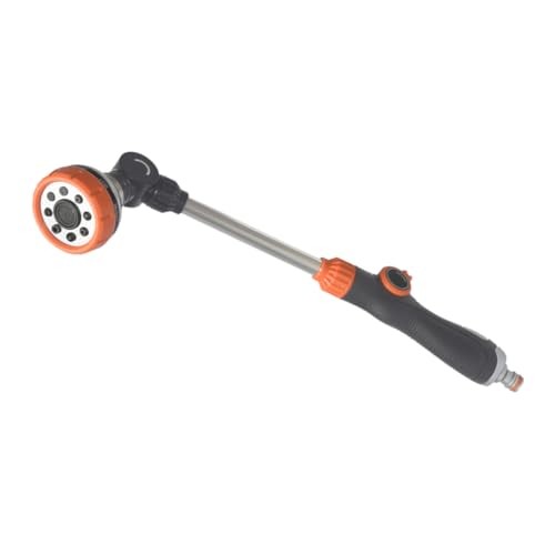 GALPADA Einstellbare Gartenbrause Sprühdüse mit Langem Stiel Vielseitige Wasserpistole für Gartenschlauch Langlebig Leicht Einsetzbar für Bewässerung Autowäsche und Reinigung von GALPADA