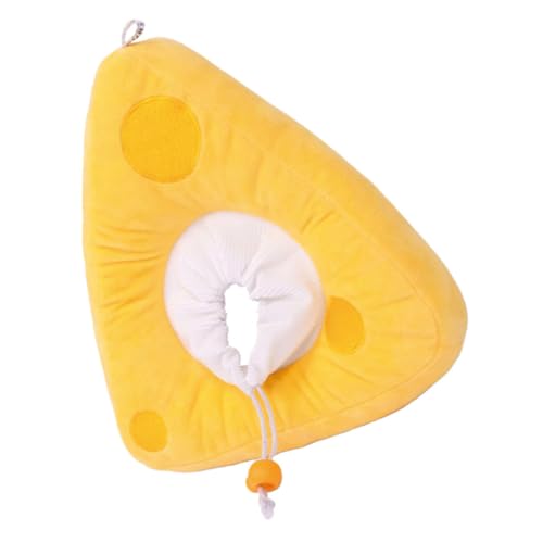 GALPADA Einstellbarer Katzenhalskragen Nach Operation Weicher Schutzkragen Käseform Verhindert Lecken und Kratzen für Katzen Schnelle Erholung von Verletzungen und Operationen von GALPADA