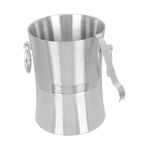 GALPADA Eisbehälter Doppelwandig für Champagner und Bier Isolierter Eiskübel mit Elegantem Design für Partys und Bars Eiszange und Schaufel von GALPADA