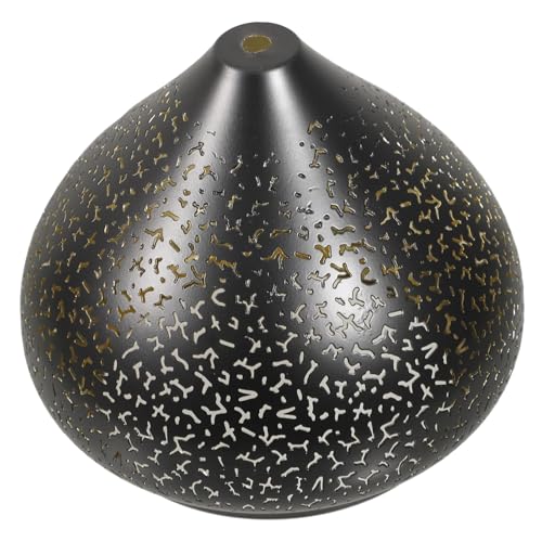 GALPADA Eisen Lampenschirm Hohl Dekorativer Schwarz Gold Deckenleuchte Lampenabdeckung Romantisch Lichtdiffusor Robust Langlebig von GALPADA